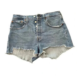 Levi’s Hi-Rise Button Fly Cut Offs Denim Jean Shorts Size 30